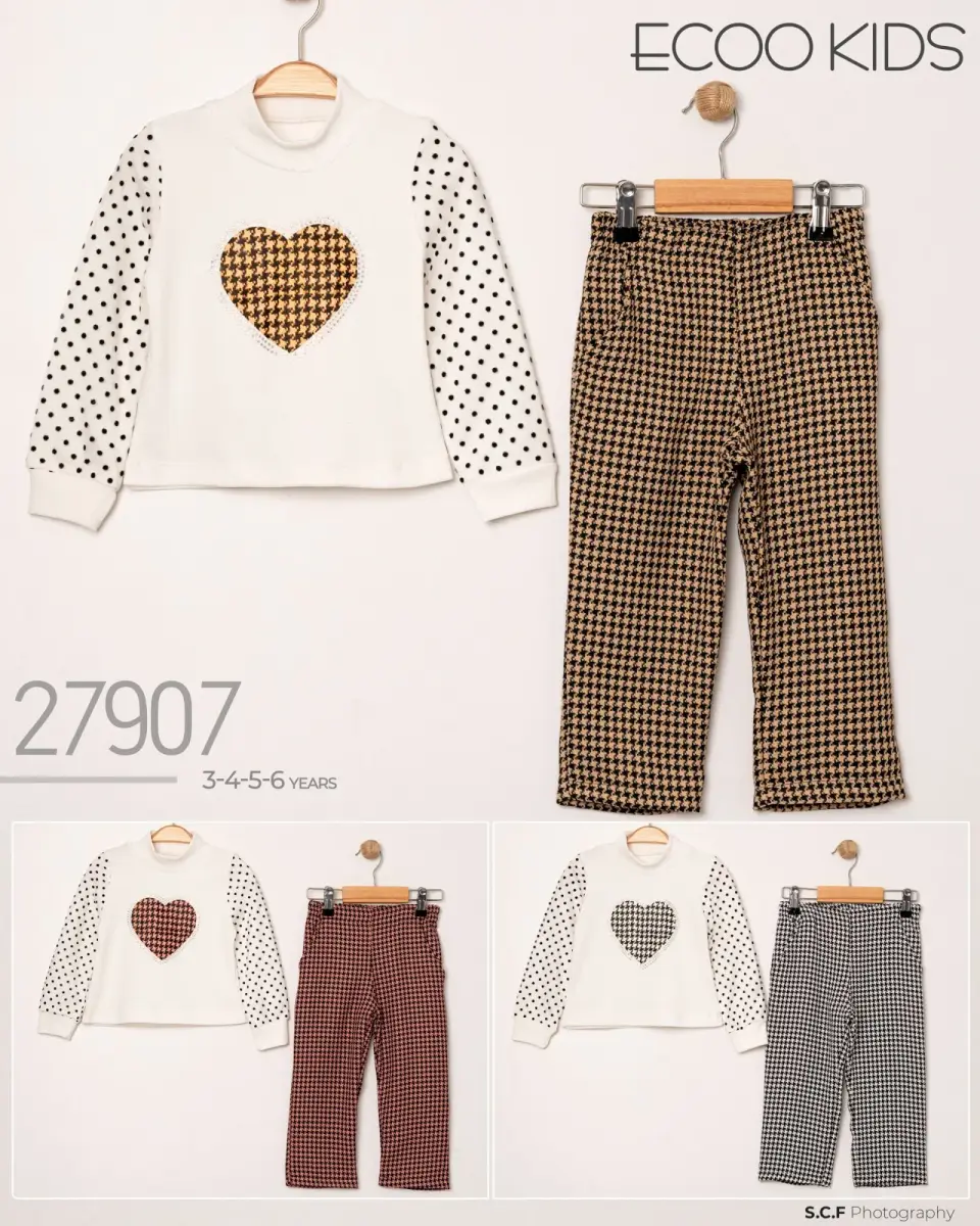 Puantiyeli Sweatshirt Pantolon Takımı