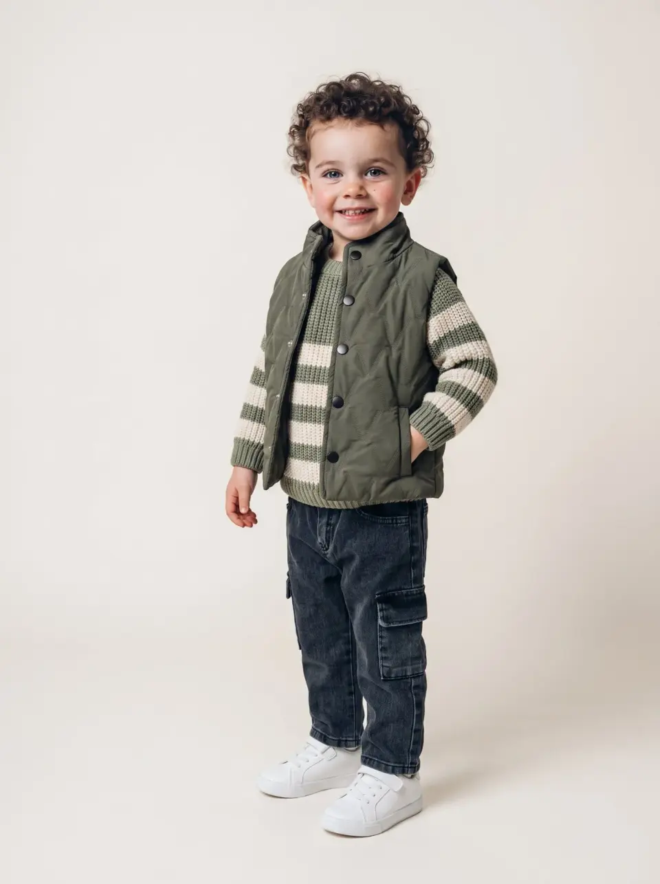 Quilted Vest Sweater Set, photo 1