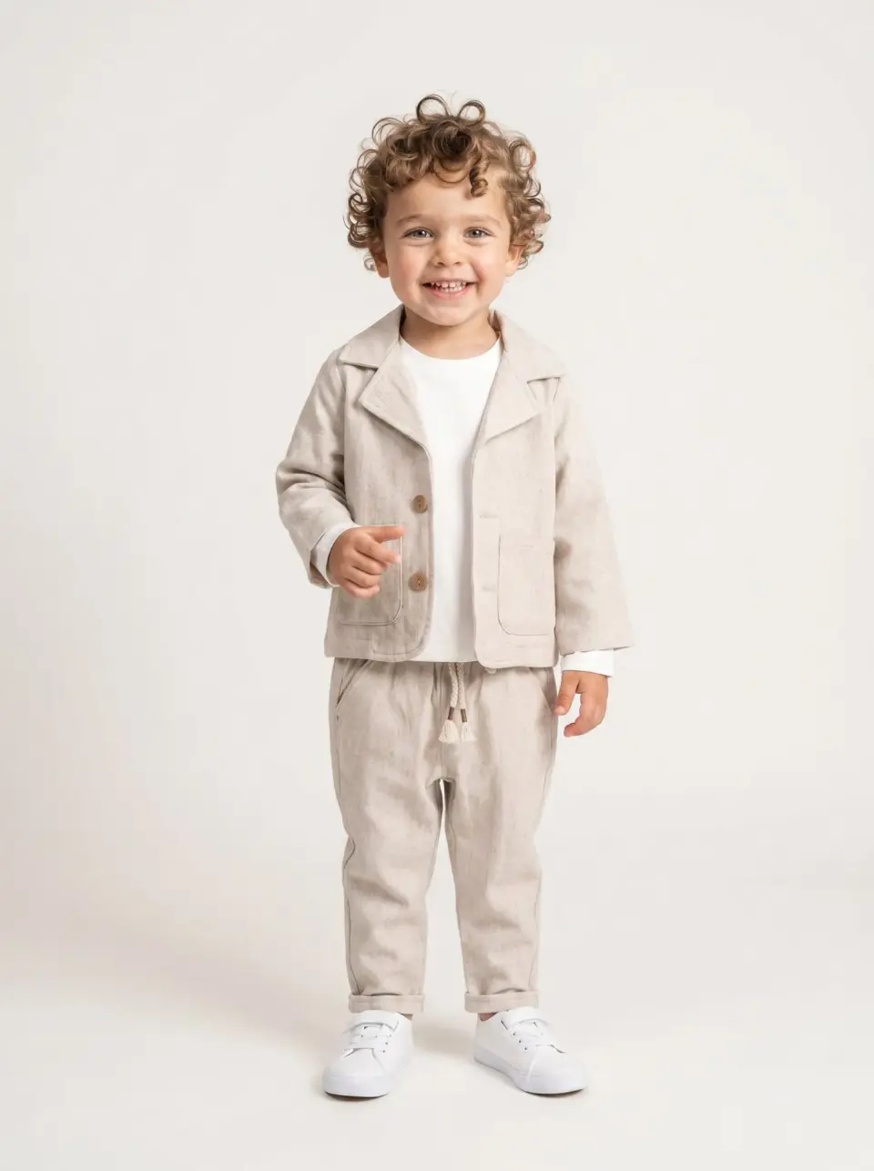 Linen Blazer Pants Set
